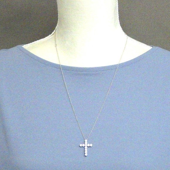 Tiffany Necklace Large Cross Diamond